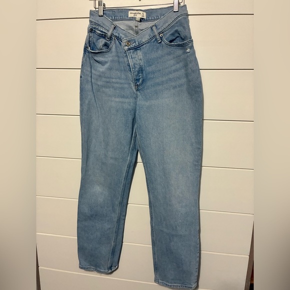 Abercrombie and fitch the dad high rise relaxed fit size 27/4S curve love - Picture 8 of 12